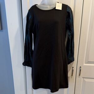 FREE ASSEMBLY Plaid Sleeve Dress NWT! M